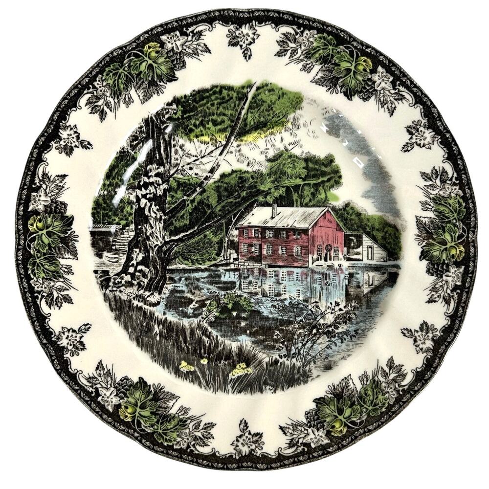 Johnson Bros Friendly Village England Vintage The Old Mill Plate-10.5"